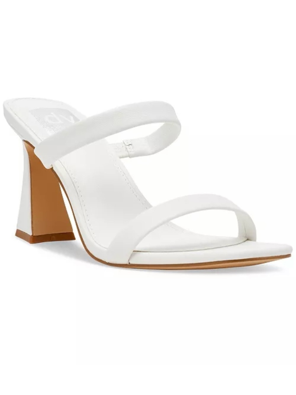 Dolce Vita White Double-Strap Block Heel Mule